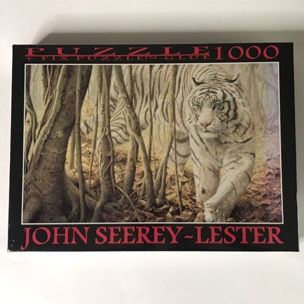 John Seerey-Lester Puzzle 1000 Softly, Softly White Tiger Fink & Company - New